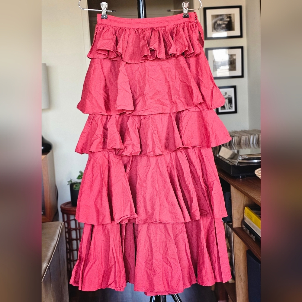 RHODE Romeo Tiered Ruffle Skirt